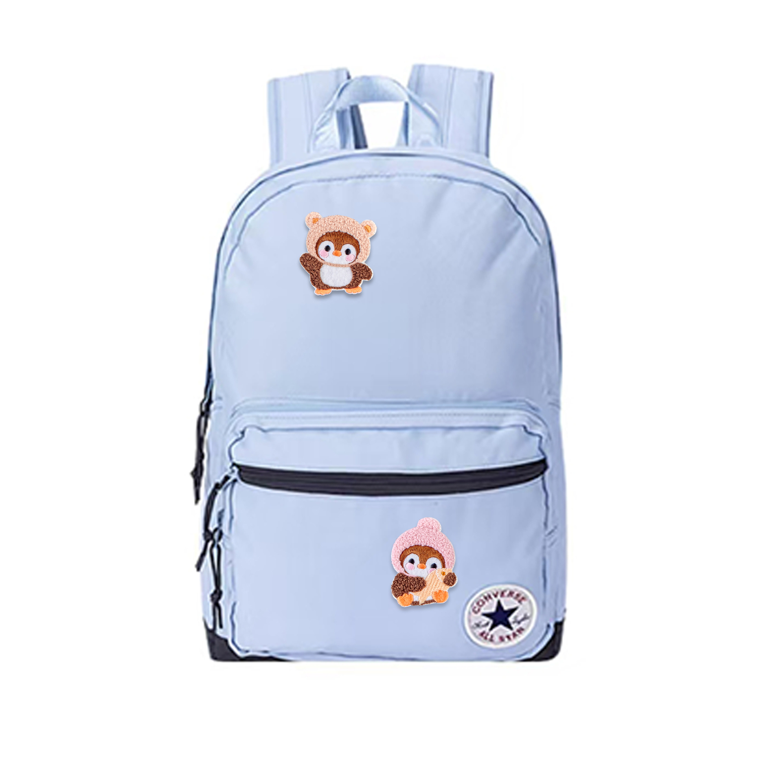 

Converse Средний рюкзак из полиэстера для женщин Light Haze Blue, Heart Island Rain
