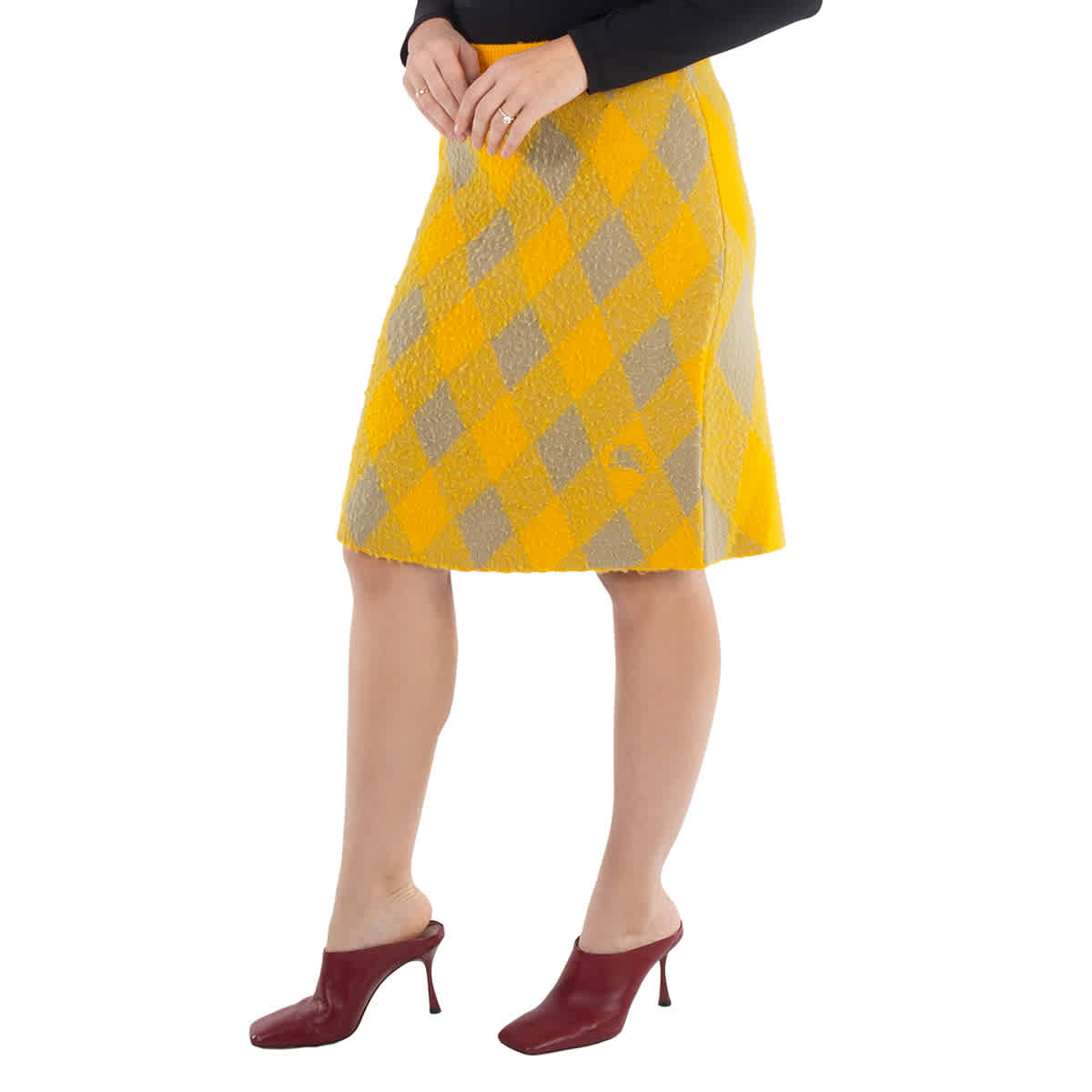 Барберри Аргайл Шерстяная юбка до колен Burberry, Mimosa Ip Pattern — фото 2