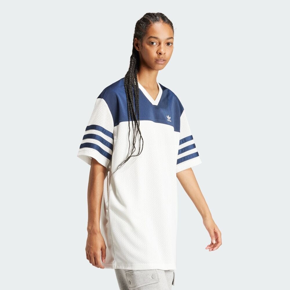 

Платье Adidas Basketball Shirt Dress, цвет Cloud White/Night Indigo