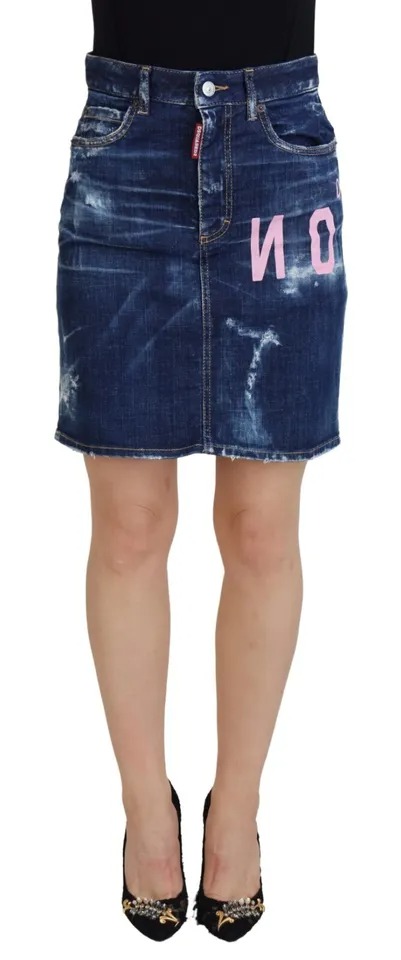 

Джинсовая мини-юбка-бостон Blue Icon High Waist Dsquared2