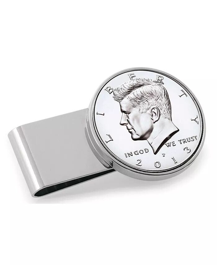 

Мужской пруф JFK полдоллара из нержавеющей стали зажим для денег American Coin Treasures, серебро