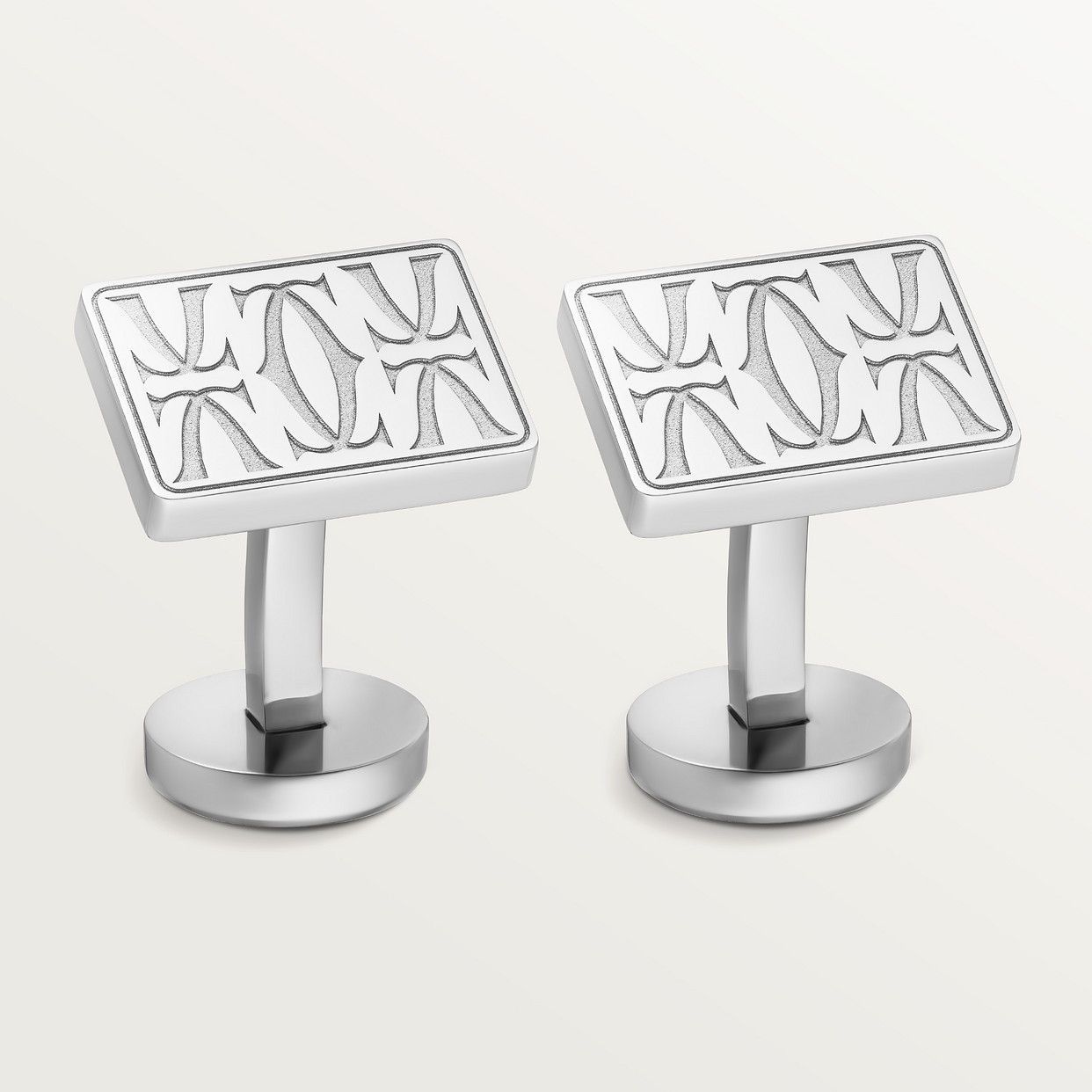 

Запонки Cartier Boutons de manchette Double C de Cartier, цельное серебро