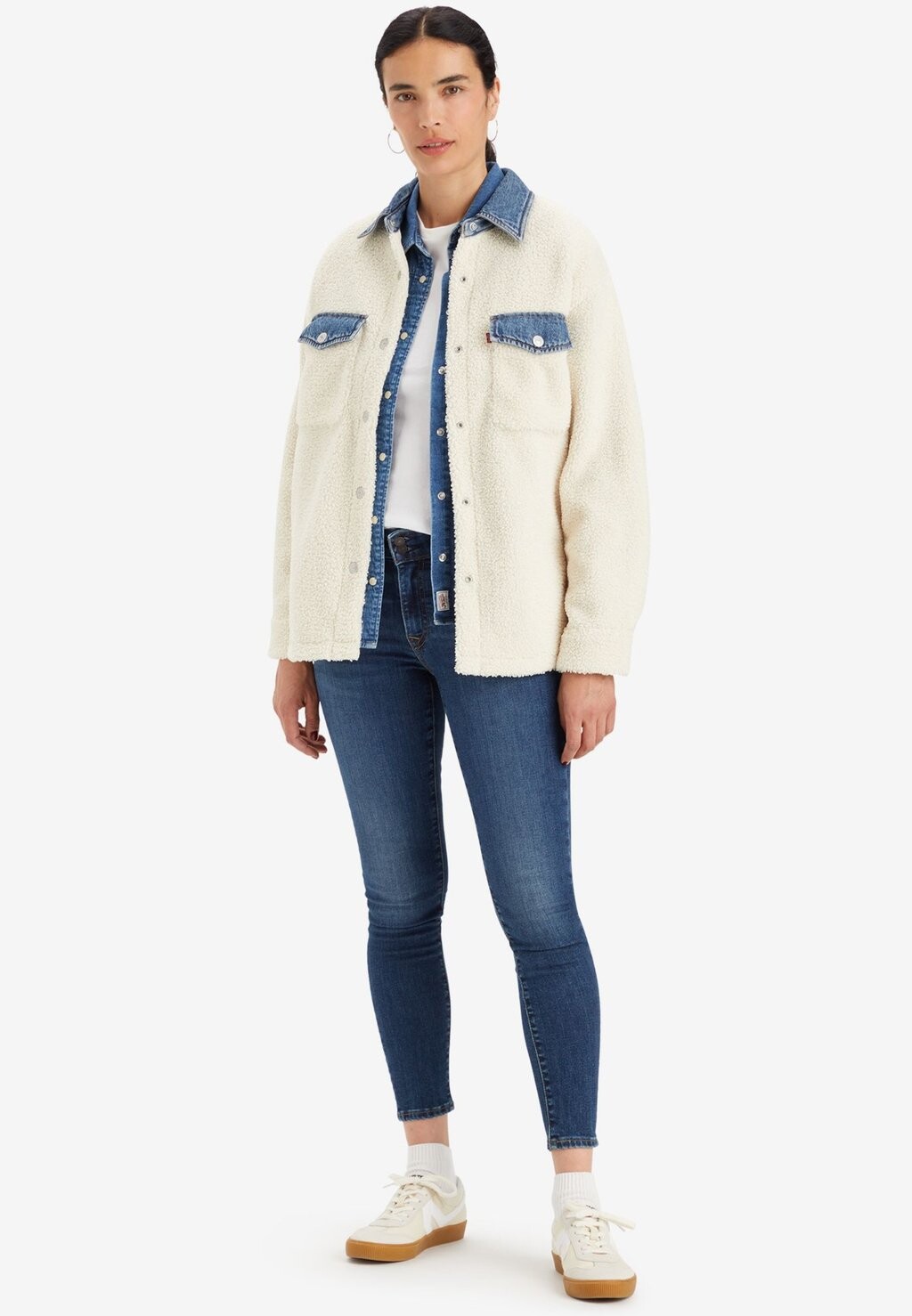 

Джинсы скинни 711™ DOUBLE BUTTON Levi's, синий деним