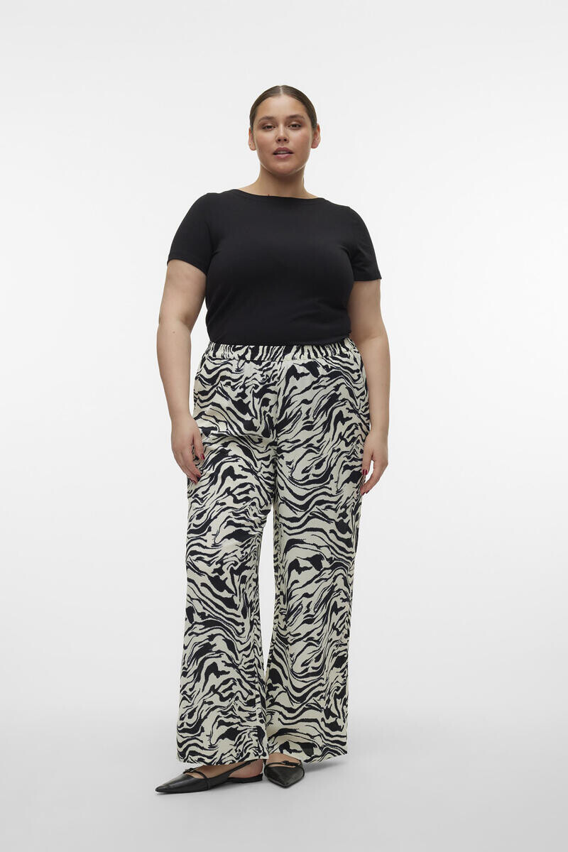 

Длинные струящиеся брюки большого размера Vero Moda Curve, серый