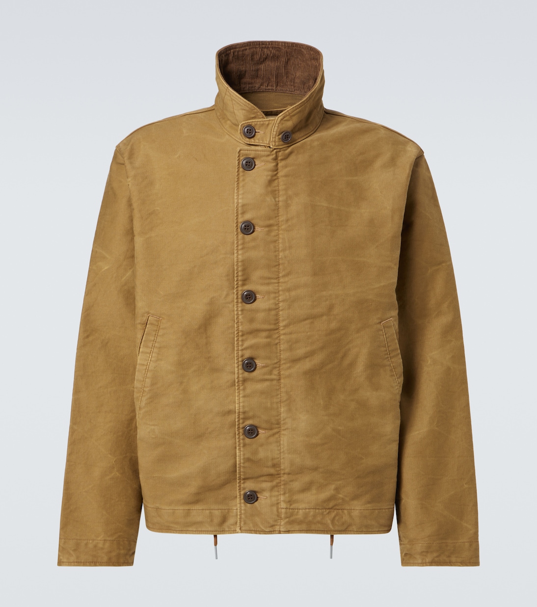 

Хлопковая куртка с отделкой из вельвета RRL, Khaki Drap