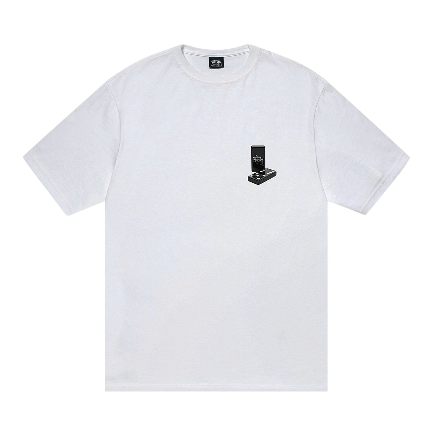 

Футболка Stussy Dominoes, белая, Белый;серый, Футболка Stussy Dominoes, белая