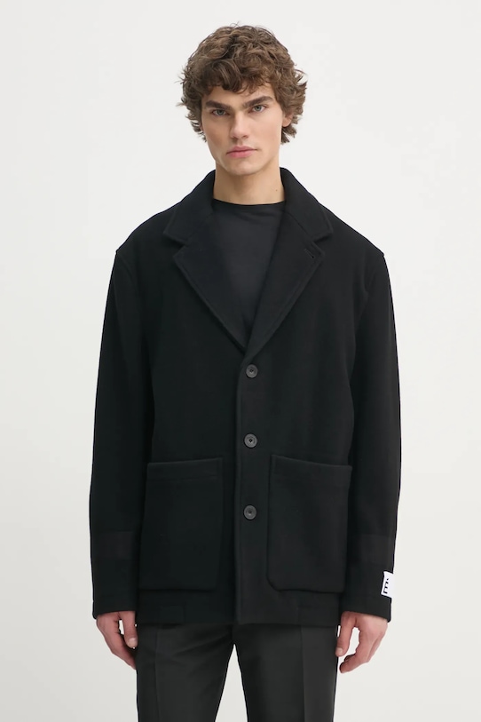 

Шерстяное пальто Études Studio, черный