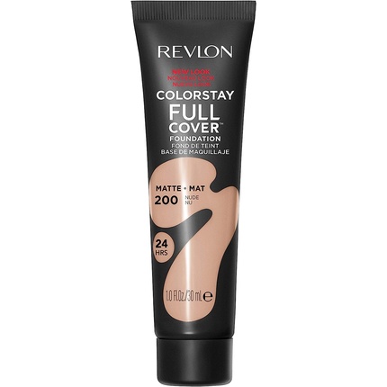 

Revlon ColorStay Стойкая матовая основа с полным покрытием Устойчивая к воздействию тепла и пота легкая основа для макияжа 30 мл 200 телесного цвета