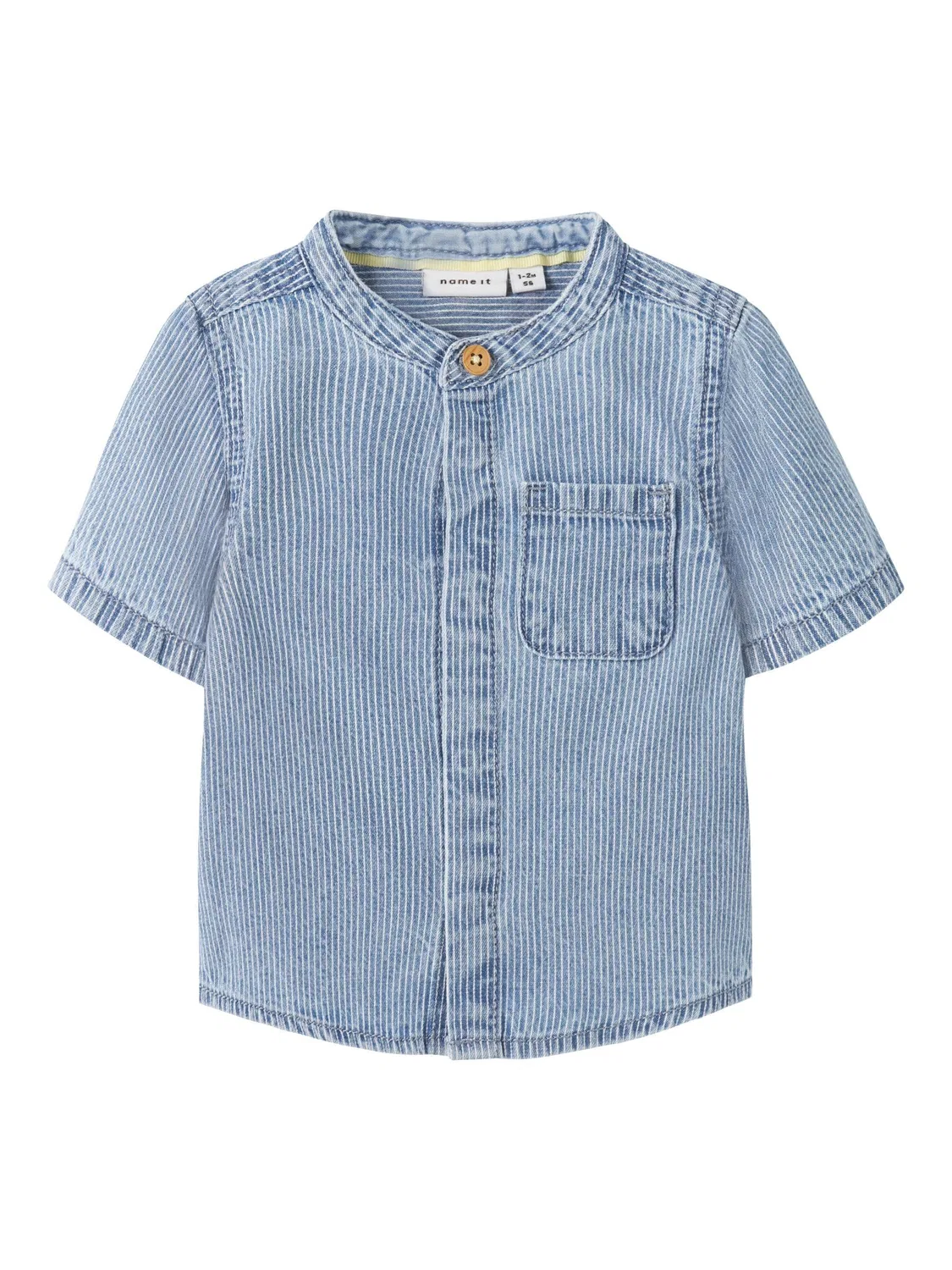 Джинсовая рубашка с нагрудным карманом, Name it, light blue denim