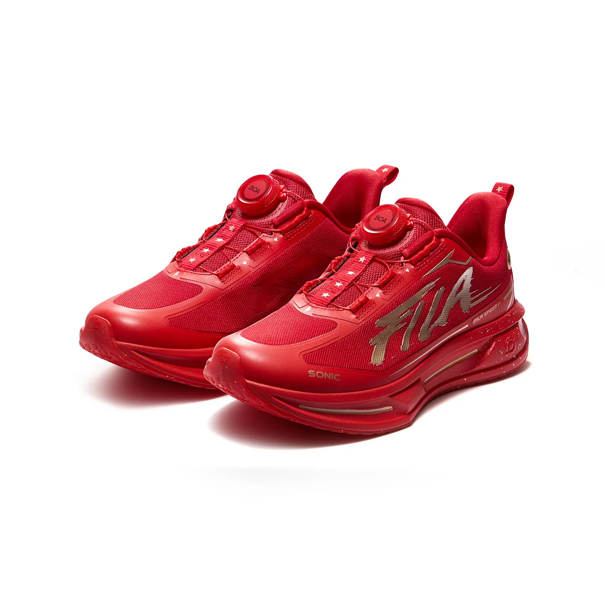 FILA KIDS Кроссовки для бега SPEED 6 низкие детские, устойчивые к истиранию, темно-красные/огненно-красные — фото 4
