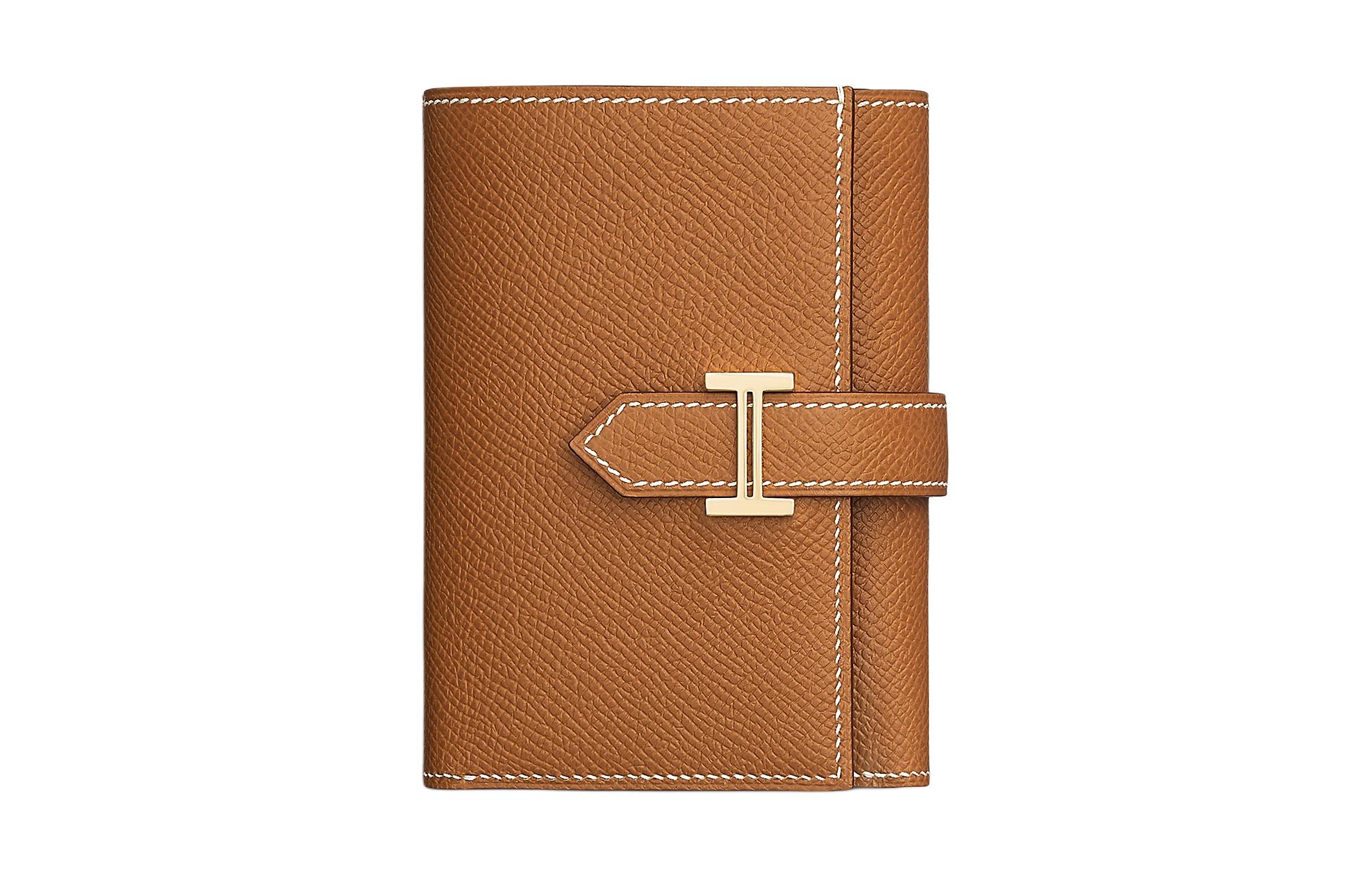 

HERMES Кошелёк Bearn Epsom из телячьей кожи женский 37 золотой золотисто-коричневый