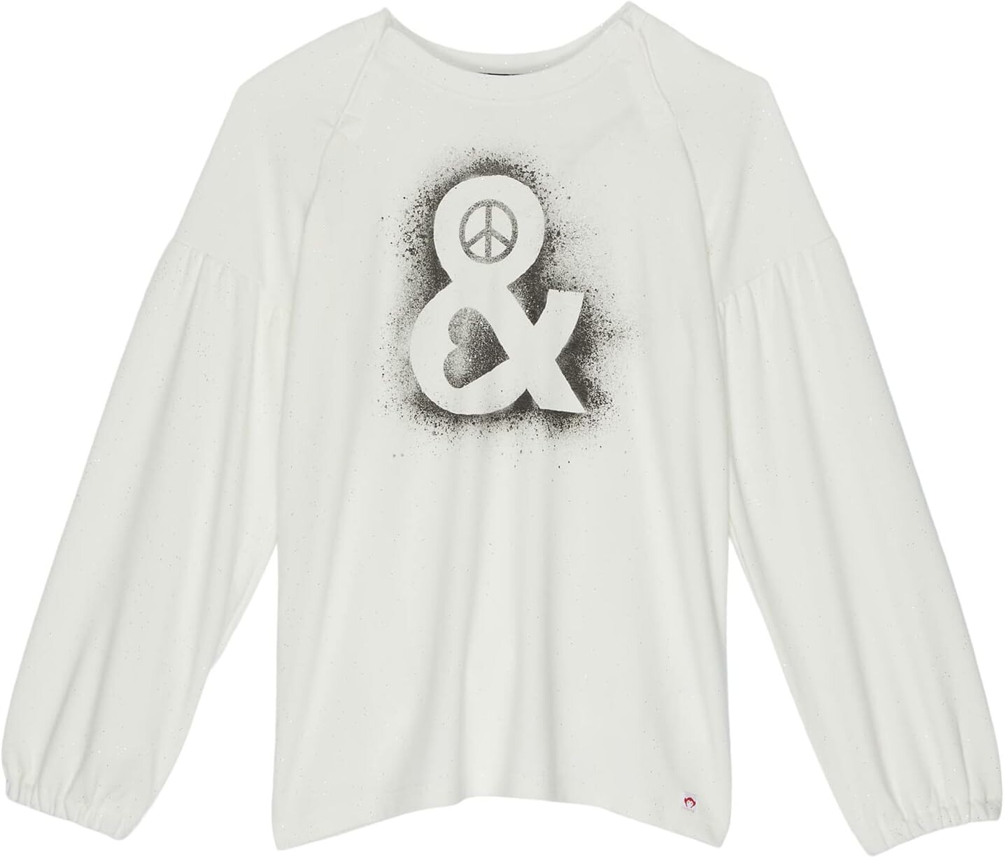 

Футболка Appaman Adaptive Julie Peace & Love T-Shirt, цвет Sparkle Cloud