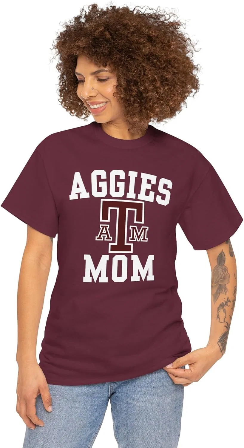 Футболка для мамы студента Техасского университета A&M (Texas Aggie Mom Tee Shirt) Футболка для студенческих игр Спортивная одежда Подарок — фото 2