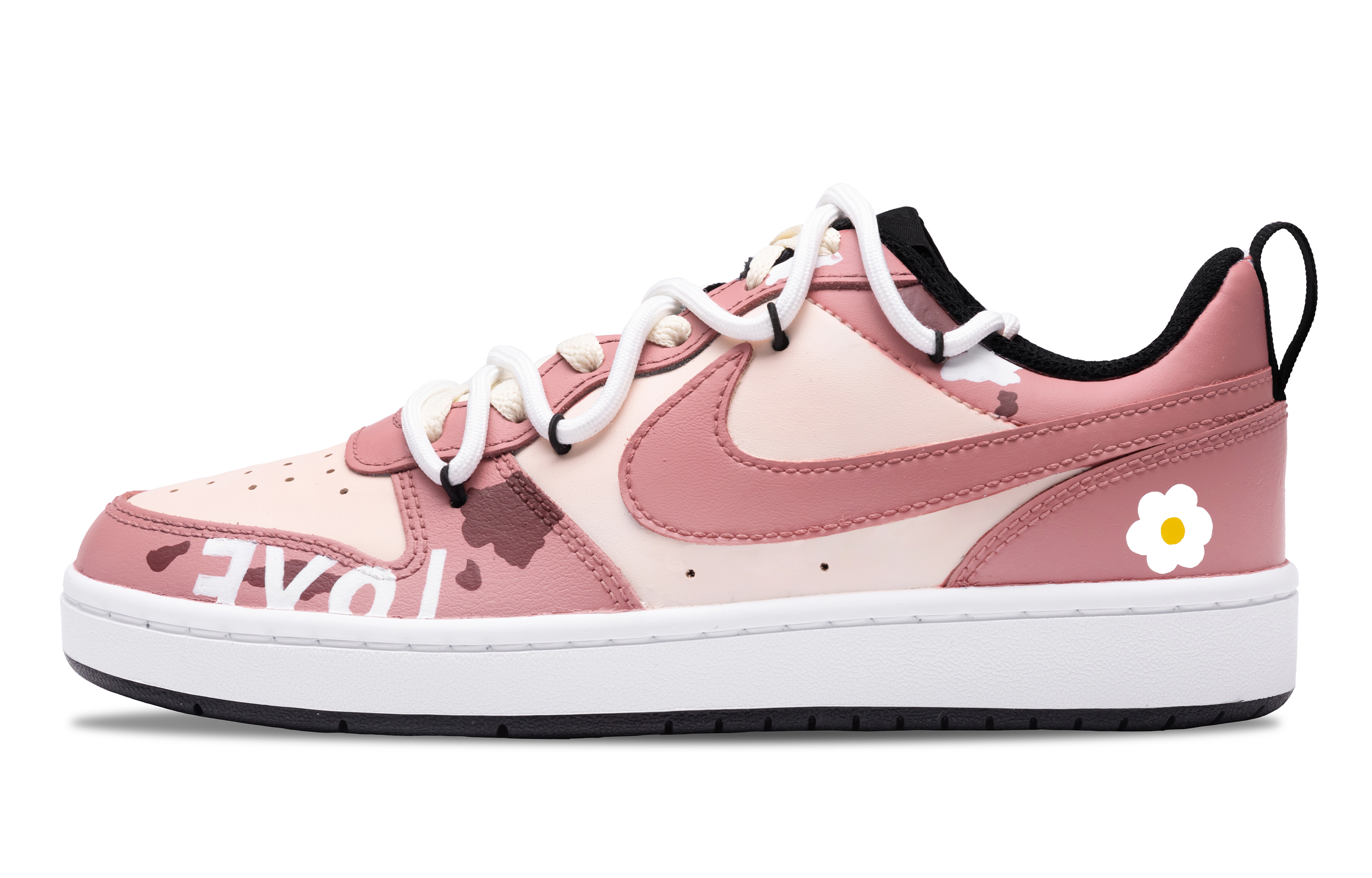 

Кроссовки Nike Court Borough Skateboarding Shoes Women's Low-top White/brown/pink, белый