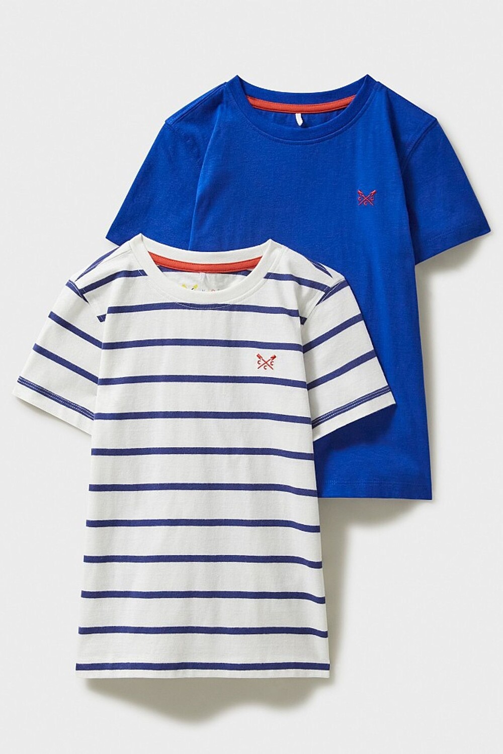 

Классическая хлопковая футболка в синюю полоску 2 шт Crew Clothing Company, синий