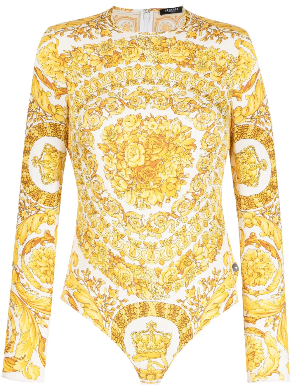 

Боди с принтом Barocco VERSACE, белый