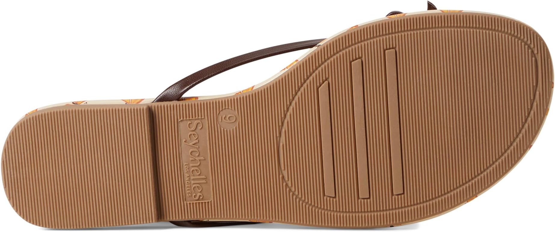 Сандалии Seychelles Wish List Print V Leather Sandal, цвет Brown Butterfly — фото 3