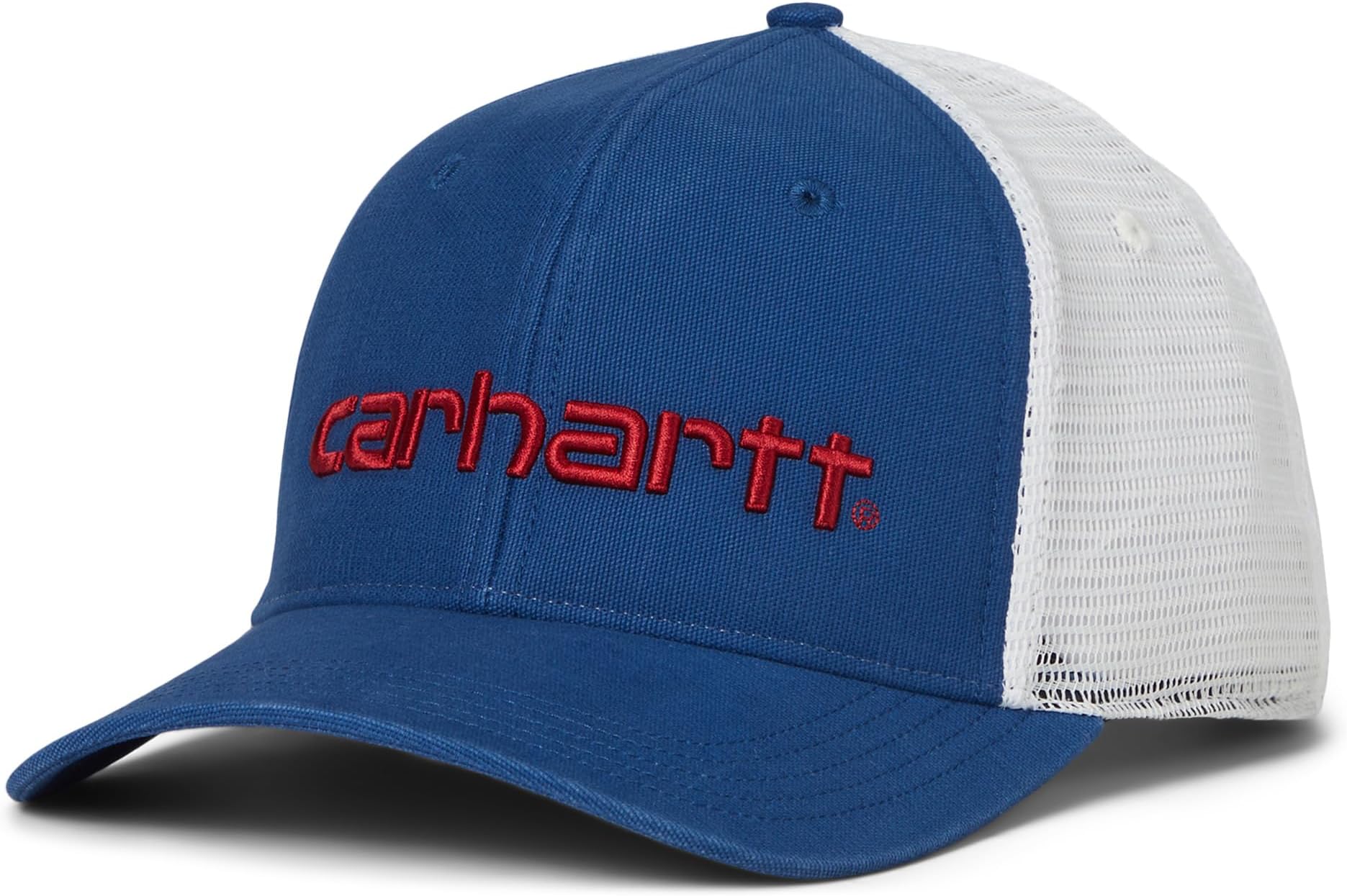 

Бейсболка Carhartt Canvas Mesh-Back Logo Graphic Cap, цвет Deep Ocean