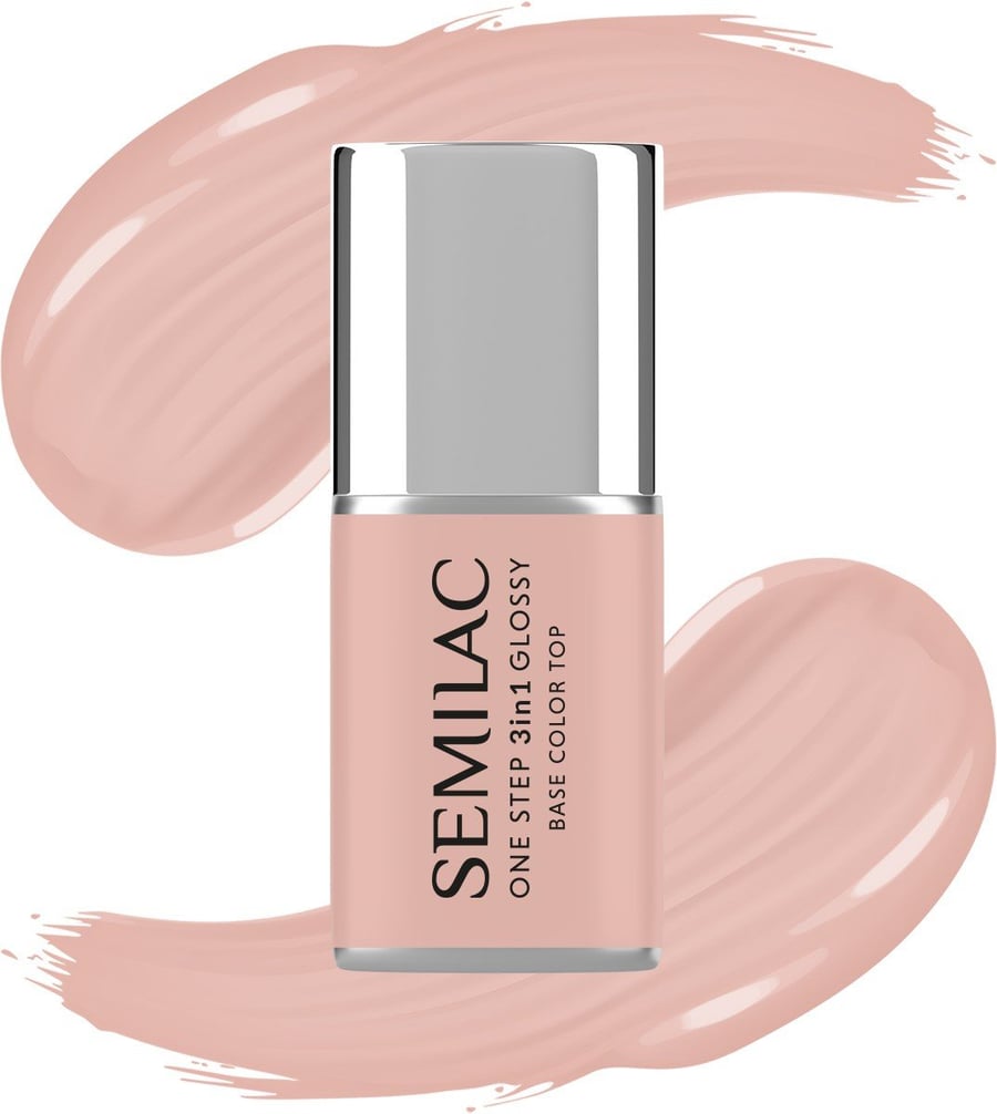 

SEMILAC One Step Glossy 3in1 Hybrid Nail Polish S450 Light Peach 7 мл