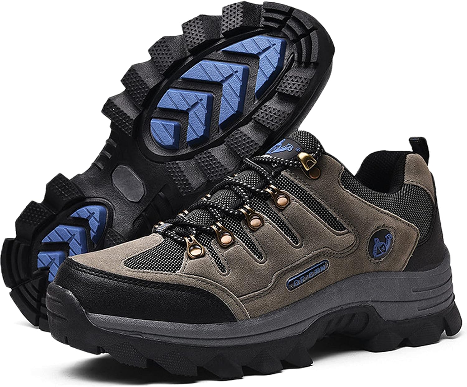 

Мужские треккинговые кроссовки hongrenamz водонепроницаемые, низкие туристические ботинки для походов, трейлраннинга, велоспорта и альпинизма, серый