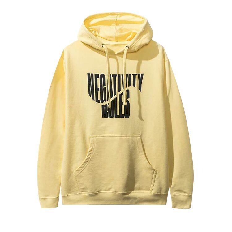 

Худи Anti Social Social Club Negativity Rules Hoodie Yellow, желтый