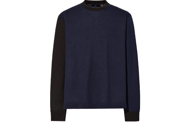 

Jil Sander X FW20 Jil Sander Collaboration Series Кашемировый свитер для мужчин, цвет индиго Uniqlo, индиго