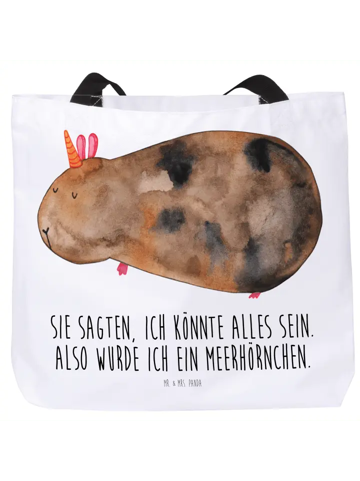 

Сумка-шоппер Mr & Mrs Panda Einhorn Meerschweinchen, белый