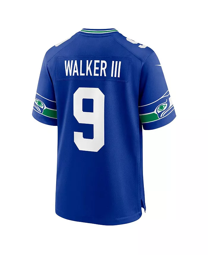 Мужская ретро-джерси игрока Kenneth Walker III в стиле Seattle Seahawks Nike — фото 3