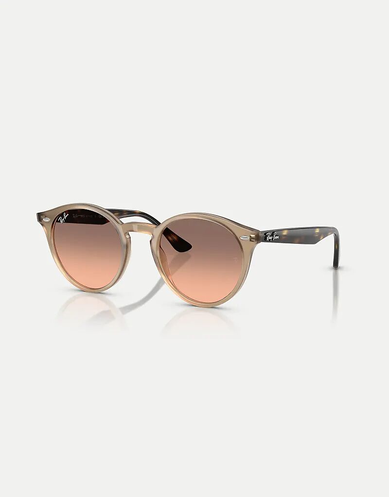 

Солнцезащитные очки Ray-Ban Round с розовыми линзами в горлицевом цвете