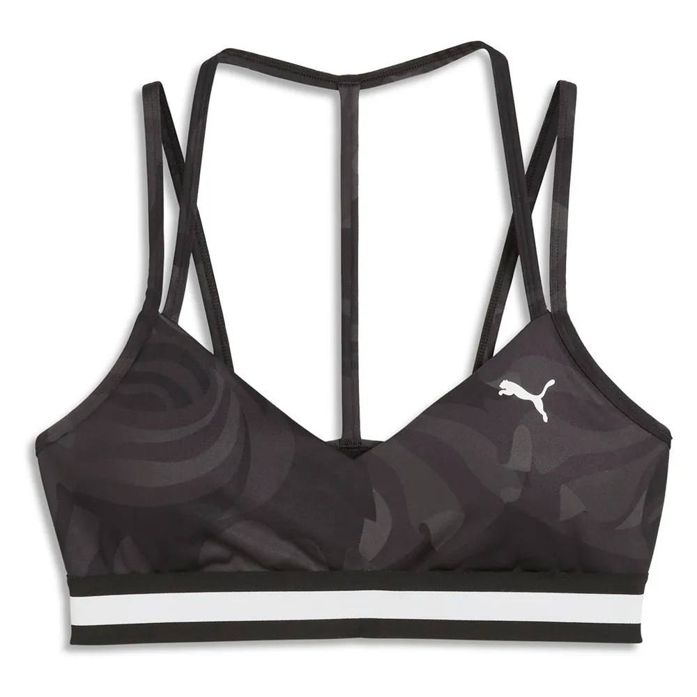 

Спортивный бюстгальтер Puma Floral Ribbon Strappy Low sports bra, черный