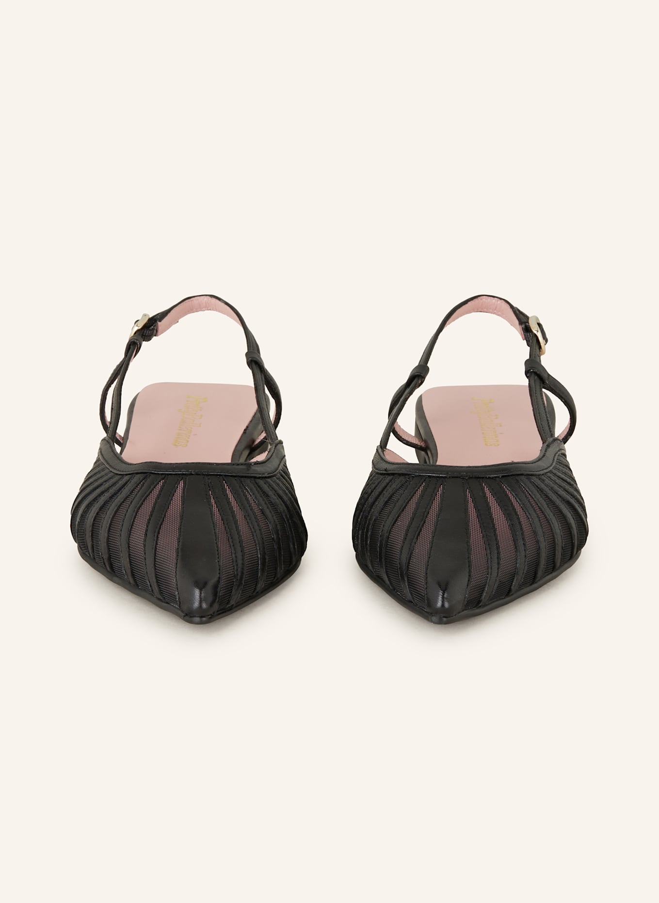 Слинг-Балетки красный негритянский хлопок Pretty Ballerinas, черный — фото 3