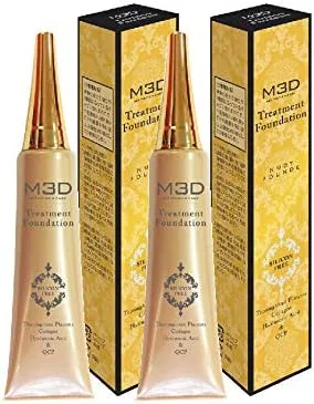 Тональное средство M3D Treatment Foundation Set of 2 Non-Silicone Serum UV Care Brilliant Milk x Platinum Ochre