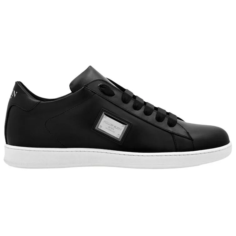 PHILIPP PLEIN Кроссовки скейтерские мужские low top из кожи коровы черные — фото 3