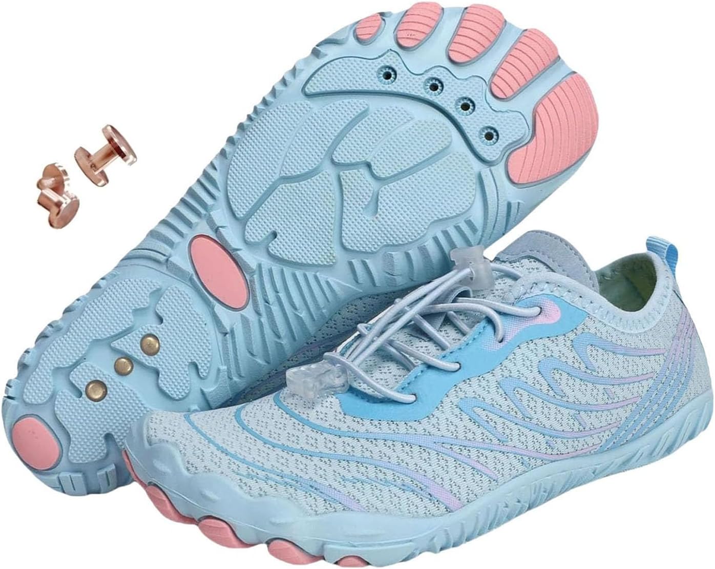 

Кроссовки Zureto с медью, удобная мягкая обувь для пеших прогулок для женщин и мужчин, синий