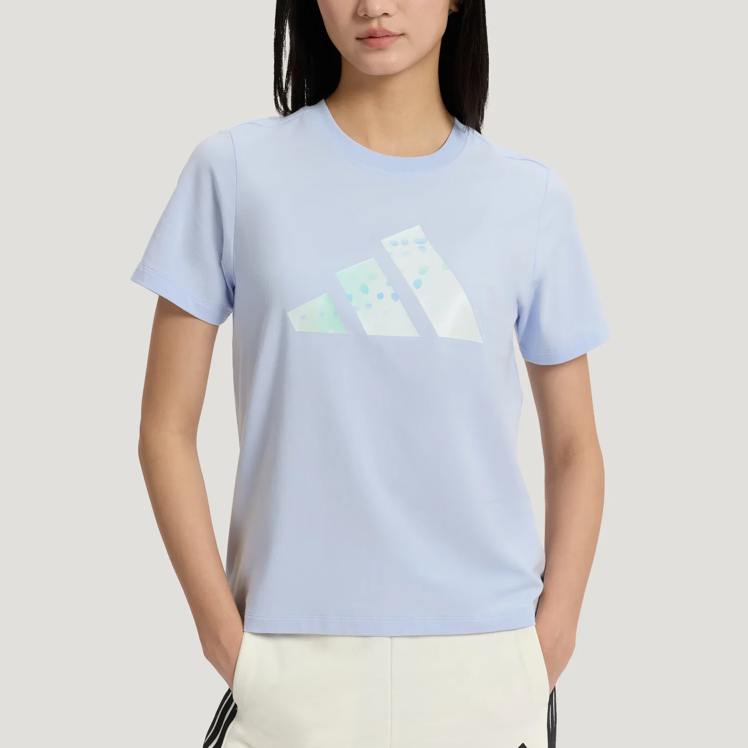 Футболка женская Crystal Blue с круглым вырезом Adidas — фото 4