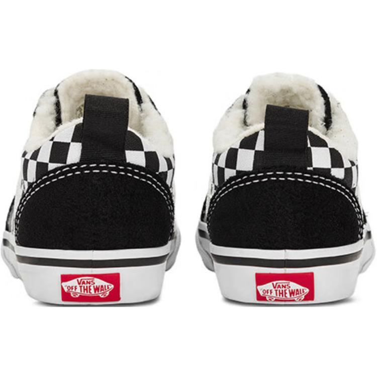 Детская износостойкая обувь низкая для малышей Black White Vans — фото 4