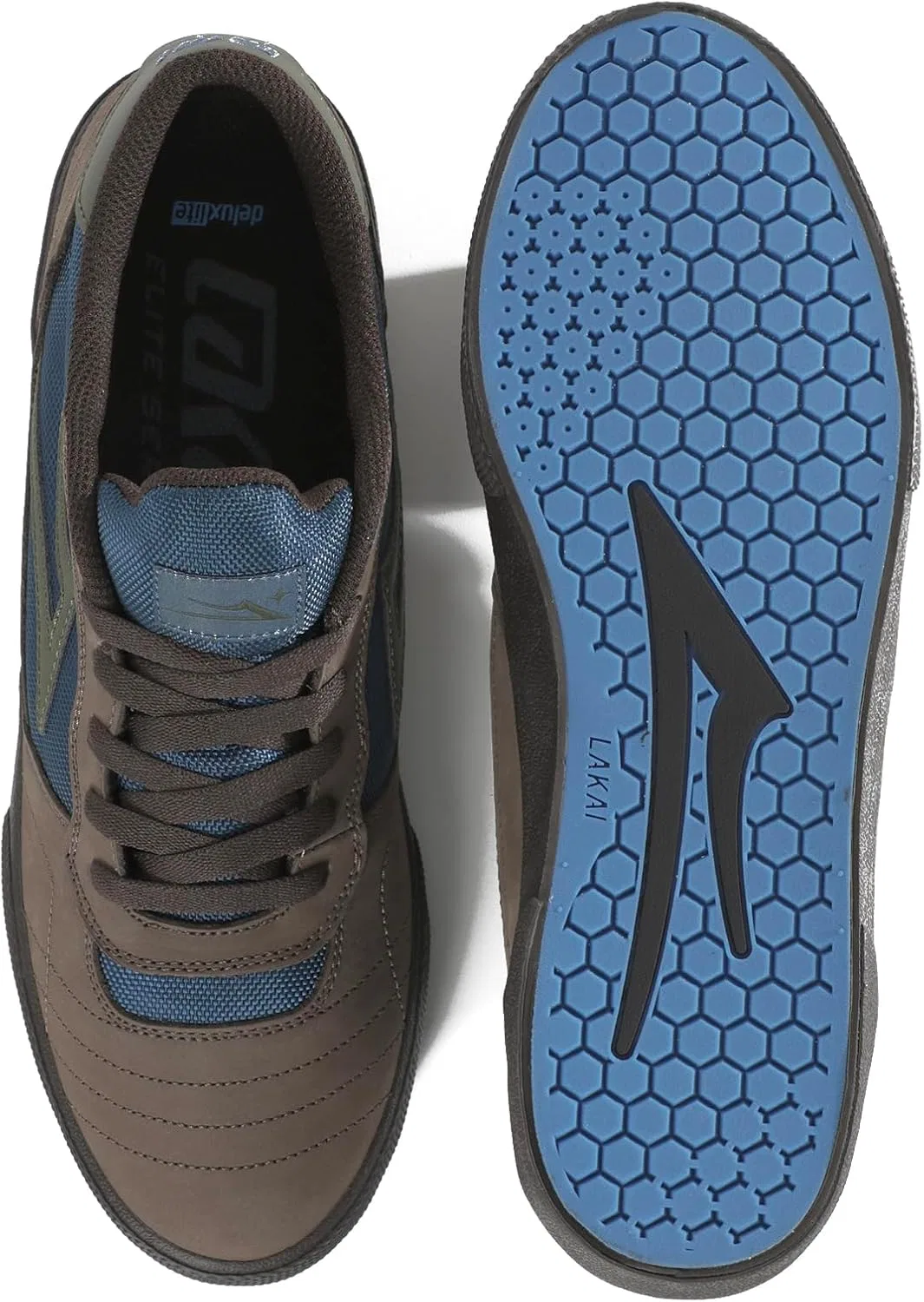 Мужские низкие скейтбордистские кроссовки Lakai Cambridge, Otter Mallard Clover — фото 3