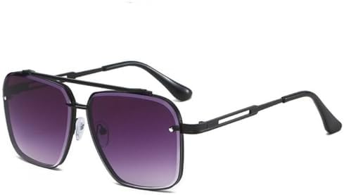 

Солнцезащитные очки 2027 года для женщин, винтажные большие солнцезащитные очки, женские очки в винтажном квадратном стиле с защитой от УФ-излучения UV400 MTZJH, Black-purple