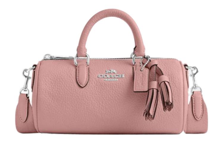 

COACH Сумка Lacey Pebbled Leather Boston, женская маленькая, светло-розовая