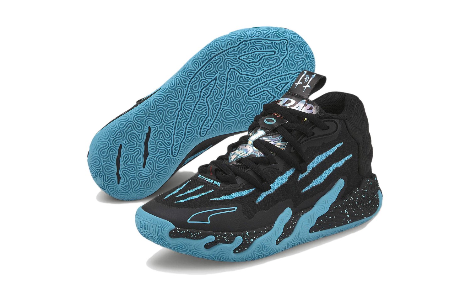 Кроссовки Puma LaMelo Ball MB.03 Blue Hive GS, синий/черный — фото 4