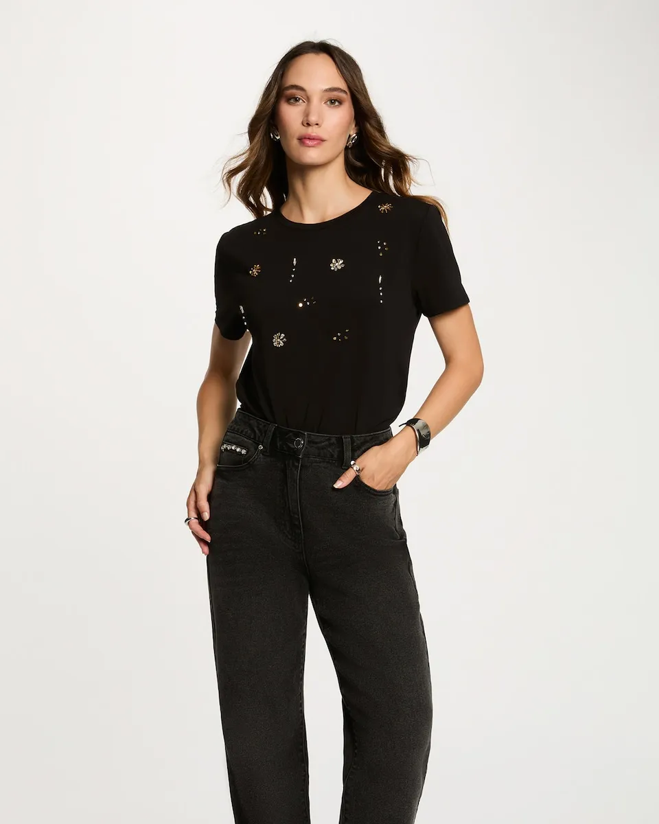 

Женская футболка с коротким рукавом Morgan, черный