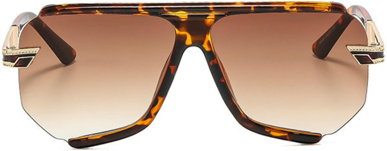 

Солнцезащитные очки Willochra Retro Rimless Pilot Sunglasses Oversized для женщин и мужчин, винтажные, в стиле 70-х, с многоугольным градиентом, защита от ультрафиолета UV400, C4