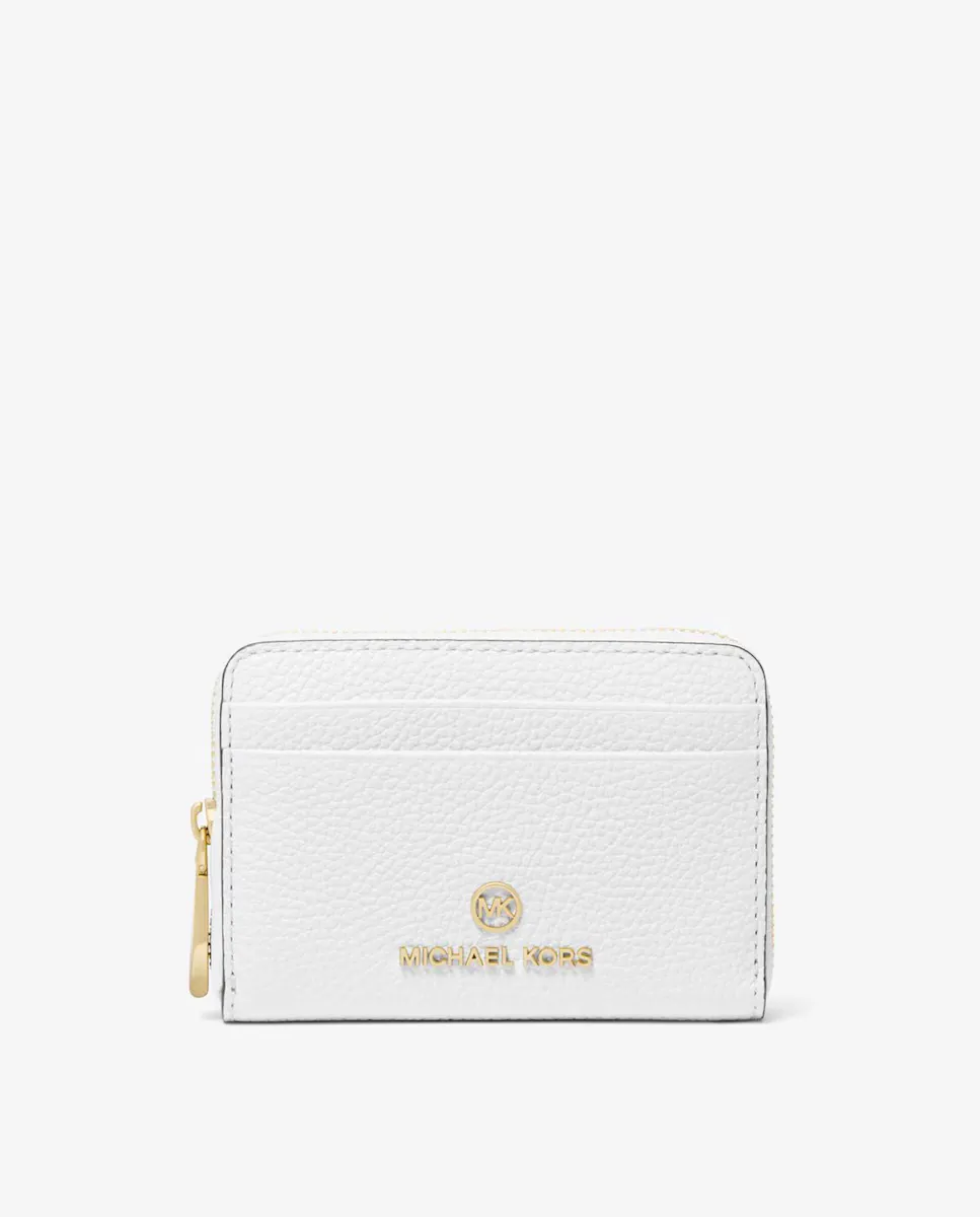 

Маленький женский кошелек Jet Set из зернистой кожи Michael Michael Kors, белый