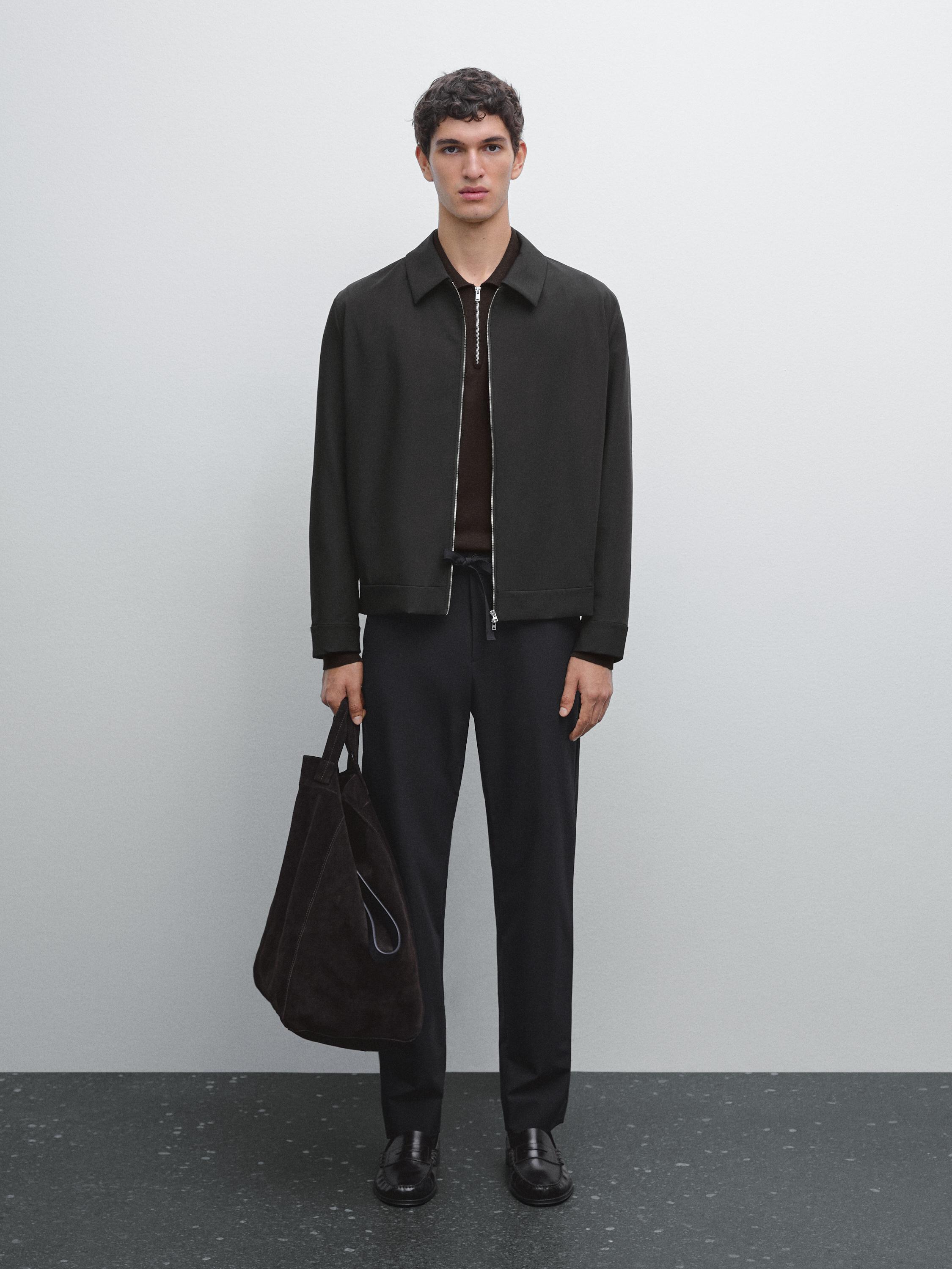 

Техническая куртка Total Look Massimo Dutti, черный