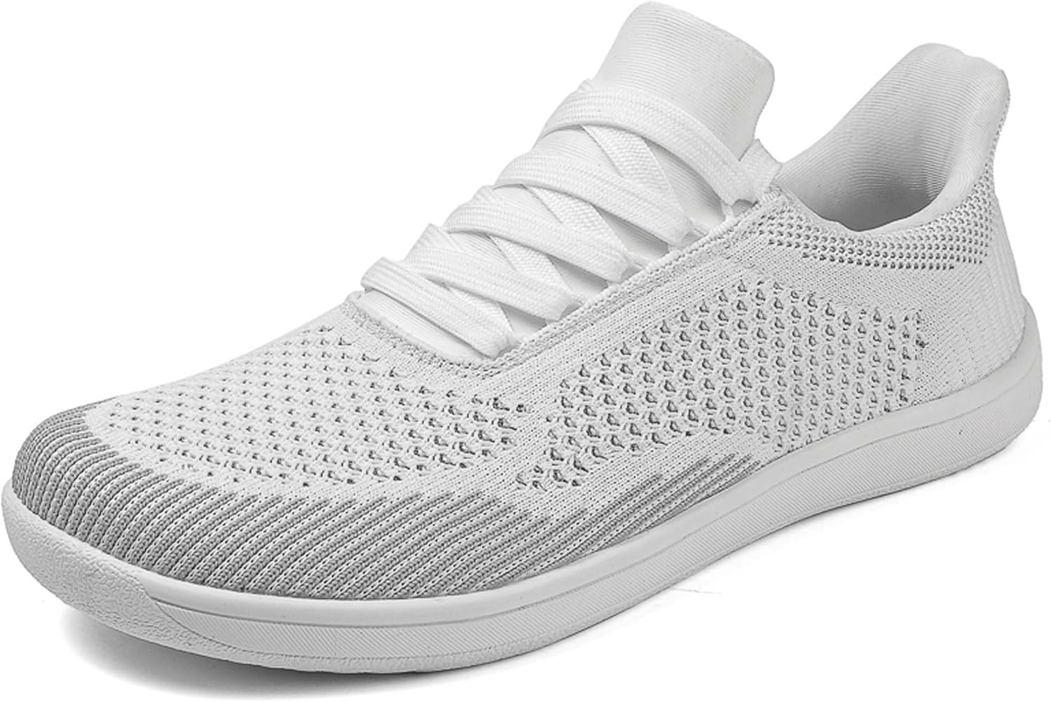 

Мужские беговые кроссовки с открытыми пальцами, с широкой носочной частью, дышащей сеткой, для повседневной ходьбы, с мягкой подошвой, легкие кроссовки, с нулевым перепадом Generic, белый