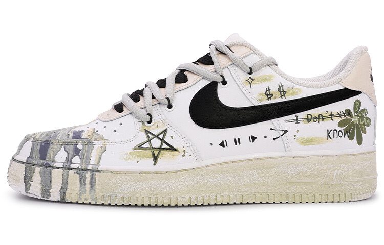 

Кроссовки для скейтбординга Air Force 1 женские с низким верхом, черные/желтые Nike, Черный, Кроссовки для скейтбординга Air Force 1 женские с низким верхом, черные/желтые Nike