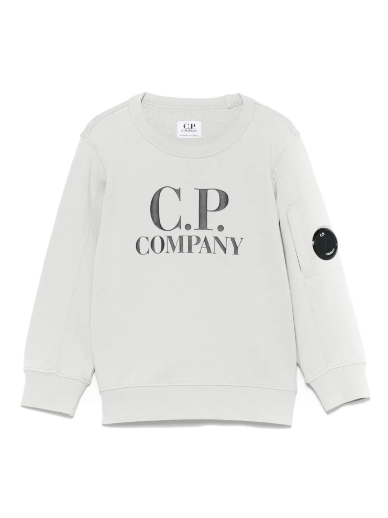 

Толстовка с декором Lens C.P. Company Kids, серый