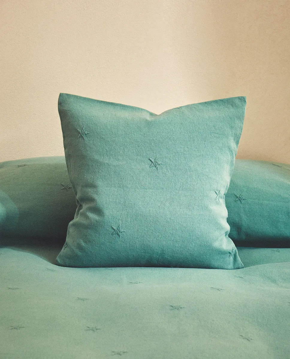 

Детский чехол на подушку со звездой Zara Home, зеленый