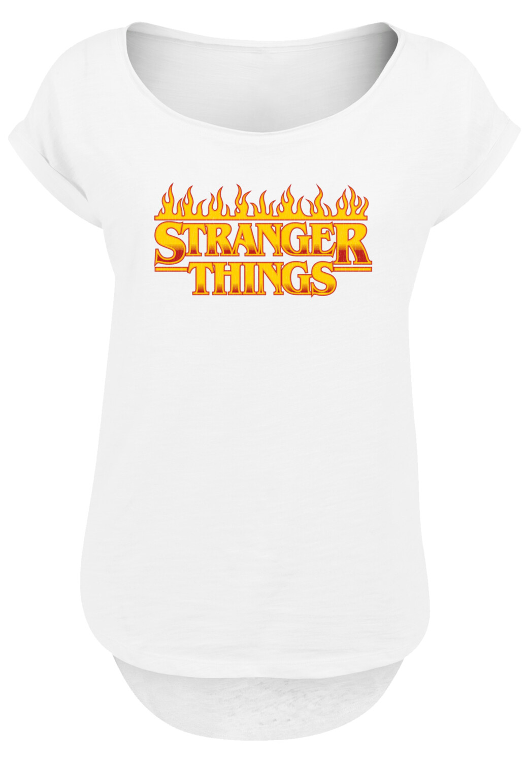

Футболка F4NT4STIC Stranger Things Fire Logo Women Netflix TV Series, белый