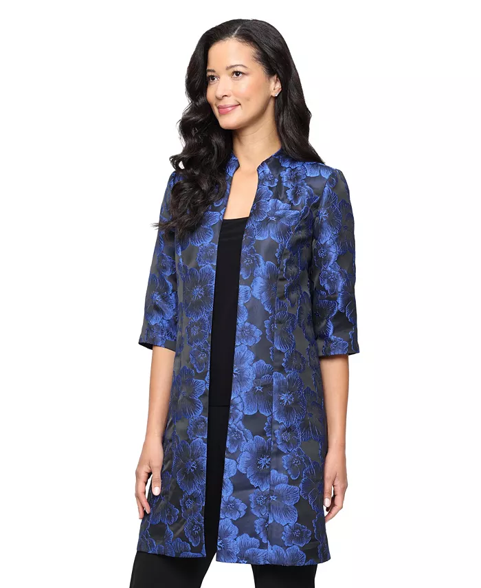 

Женский комплект из жакета с жаккардовым воротником и майки с рукавами 3/4 Alex Evenings